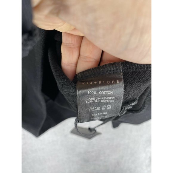 Vie + Riche Men’s Medium Black Graphic Logo Long Sleeve Crewneck Sweater - Picture 8 of 9